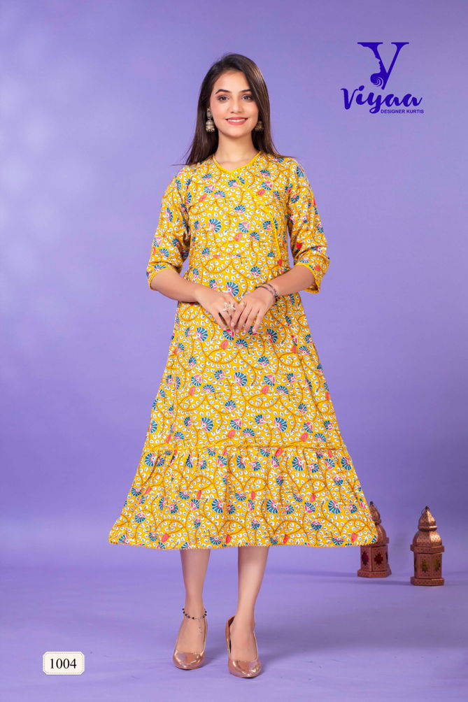 Viyaa Starbucks Vol 1 Printed Anarkali Kurtis Catalog
